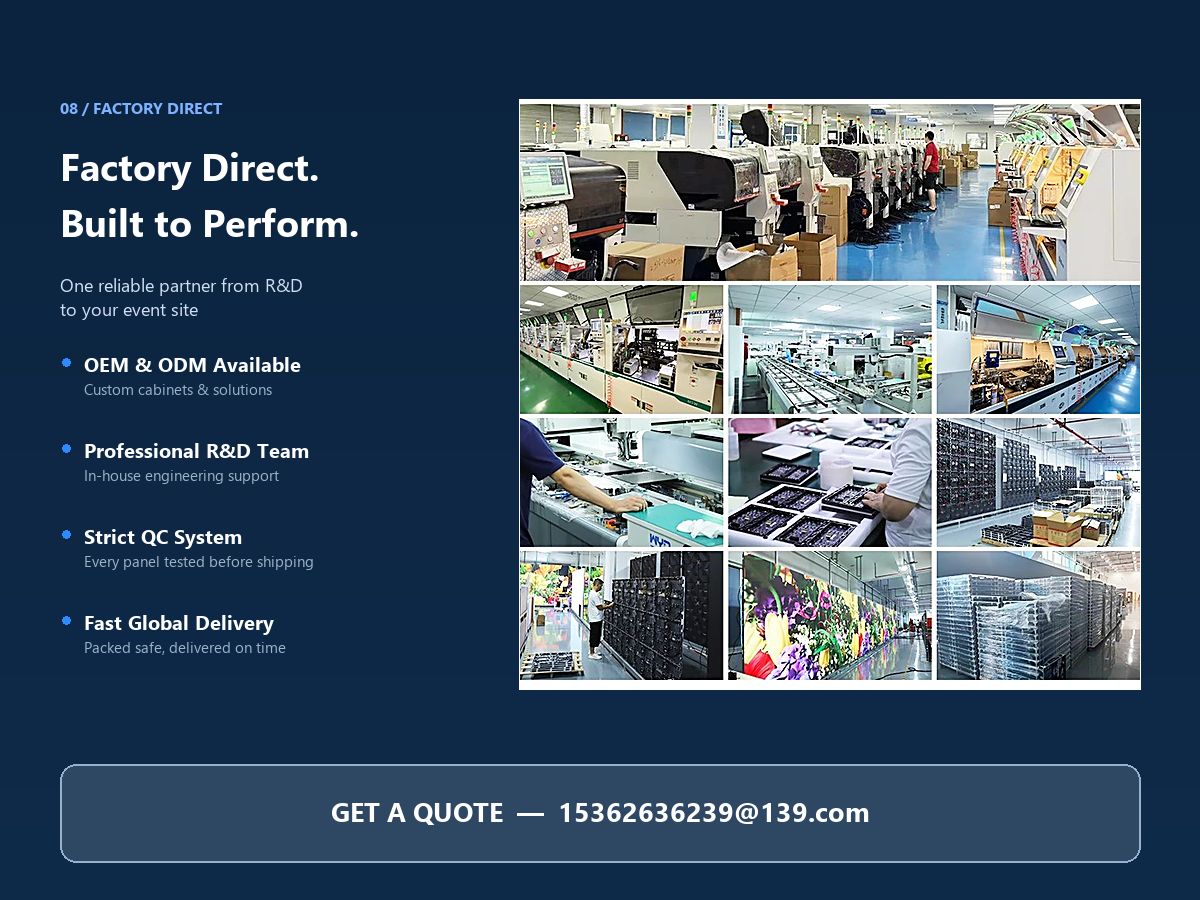 Teasung Factory Direct LED Display - OEM ODM and Global Delivery